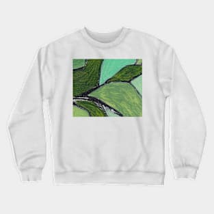 Sap Green Abstract Art Crewneck Sweatshirt